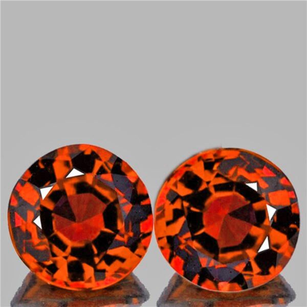 Natural Intense Orange Burma Spinel Pair [Flawless-VVS]