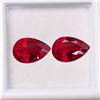 Image 1 : Natural Vivid Red  Ruby Pair {VVS}
