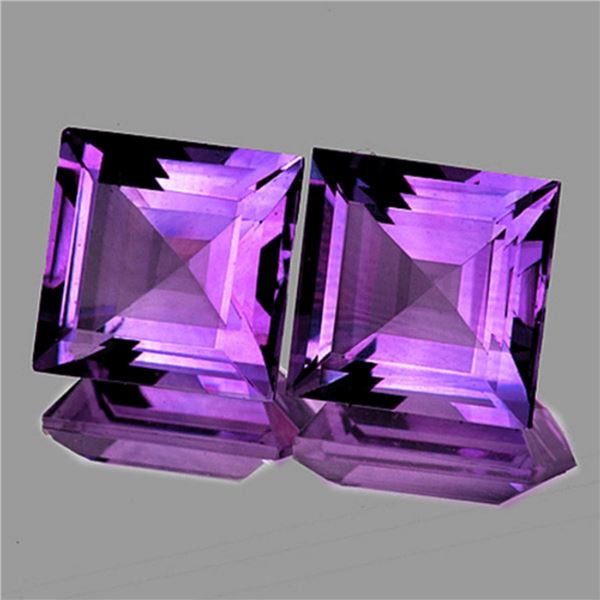 Natural Princess Purple Amethyst Pair(Flawless-VVS}