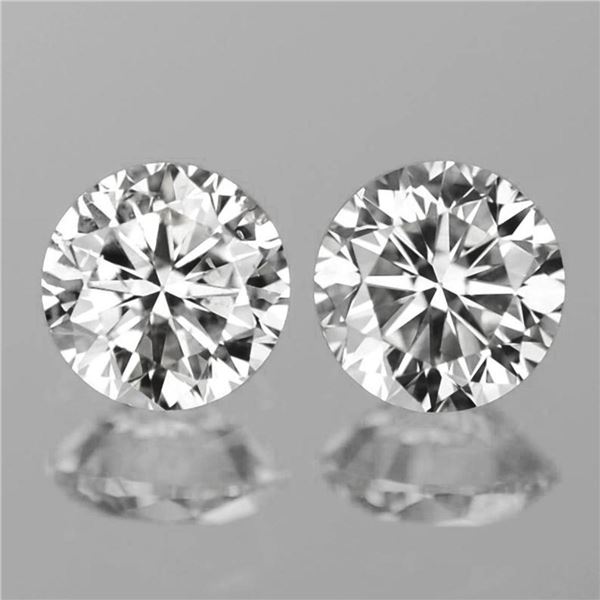 Natural Colorless Cambodian White Zircon Pair  {Flawless-VVS1}