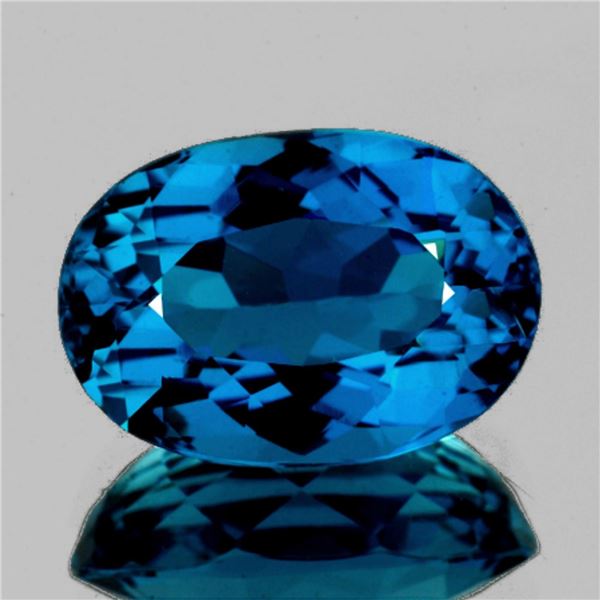 Natural Oval London Blue Topaz  {Flawless-VVS1}