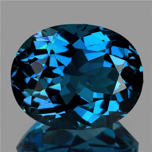 Natural Intense London Blue Topaz {Flawless-VVS}