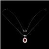 Image 3 : Natural Oval Red Ruby 8x6 MM Pendant/Necklace