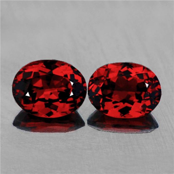 Natural Pinkish/Red Rhodolite Garnet Pair{Flawless-VVS}
