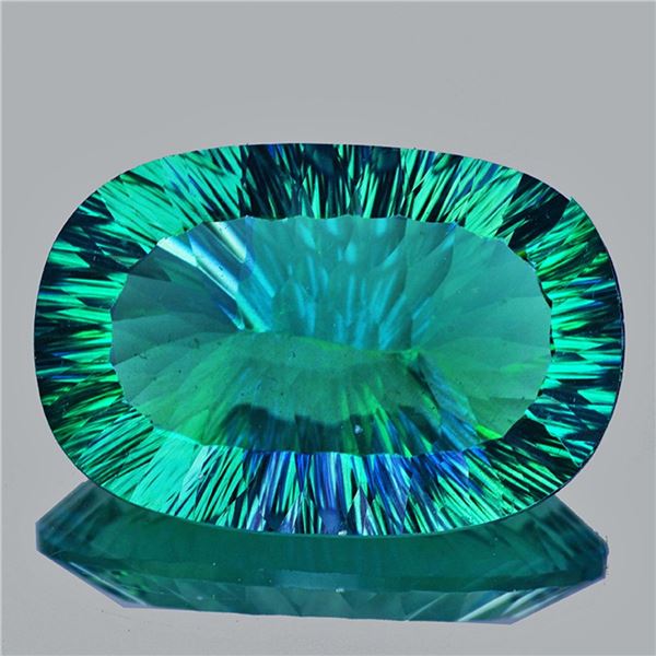 Natural Emerald Bluish/Green Fluorite 93 Cts{Flawless-VVS}