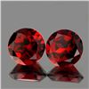 Image 1 : Natural Intense  Red  Garnet Pair  {Flawless-VVS}