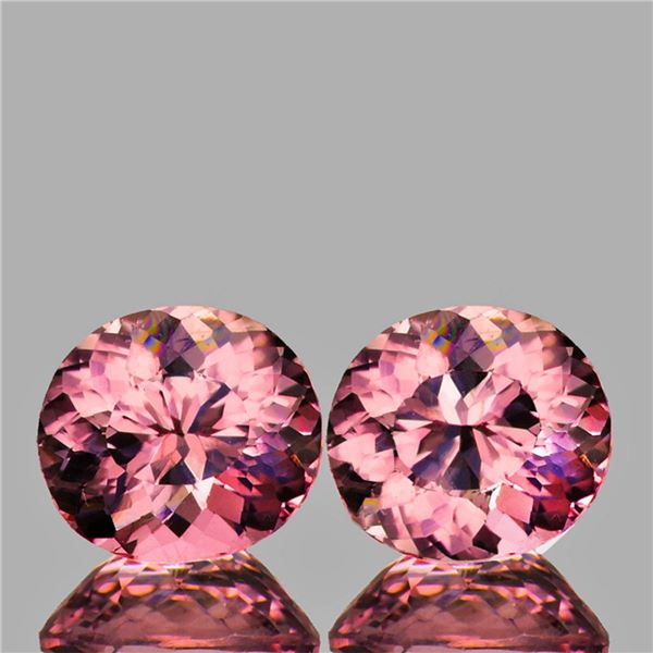 Natural Padparadscha Pink Tourmaline Pair {Flawless-VVS}