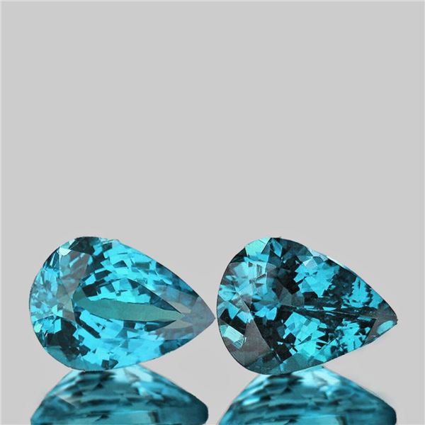 Natural Brazil Paraiba Blue Apatite Pair {Flawless-VVS}
