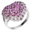 Image 1 : Natural Unheated Hear Rhodolite Garnet Ring