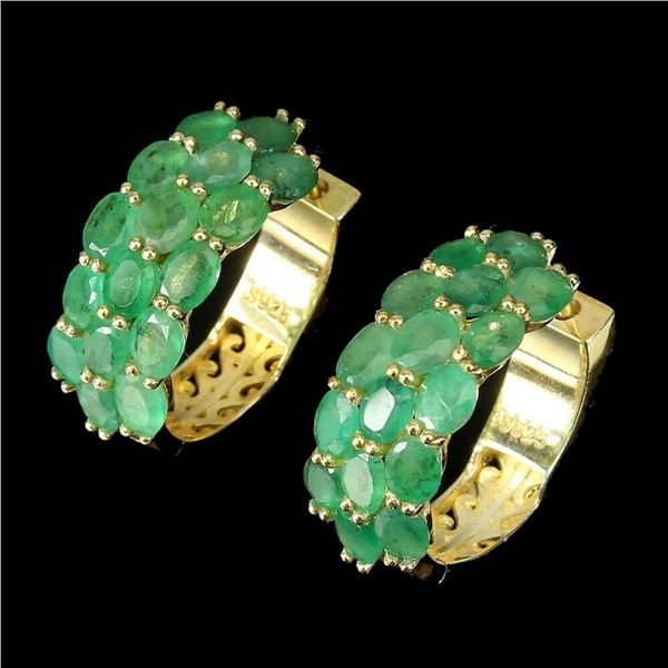 Natural Columbian Emerald Earrings