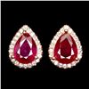 Image 1 : Natural Stunning Red Ruby Earrings