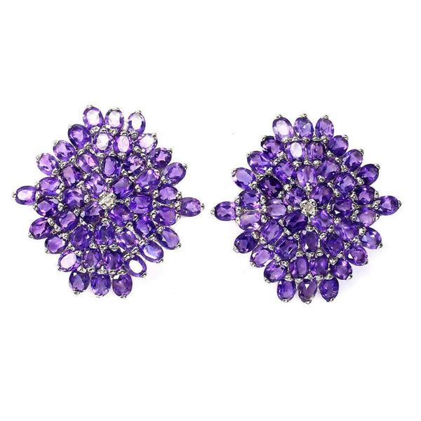 Natural Unheated Amethyst Earrings