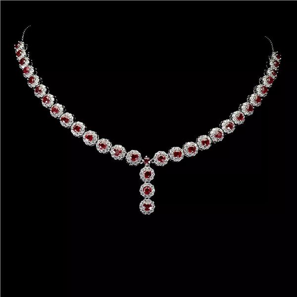 Natural Pigeon Blood Red Ruby Necklace