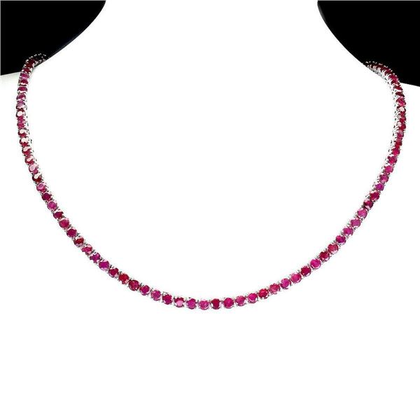 Natural Pigeon Blood Red Ruby Necklace