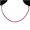 Image 1 : Natural Pigeon Blood Red Ruby Necklace