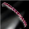 Image 1 : Natural Pink Raspberry Rhodolite Garnet  Bracelet