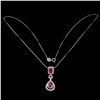 Image 3 : Natural Pigeon Blood Red Ruby Necklace