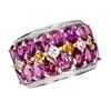 Image 1 : Natural Rhodolite Garnet & Tourmaline Ring