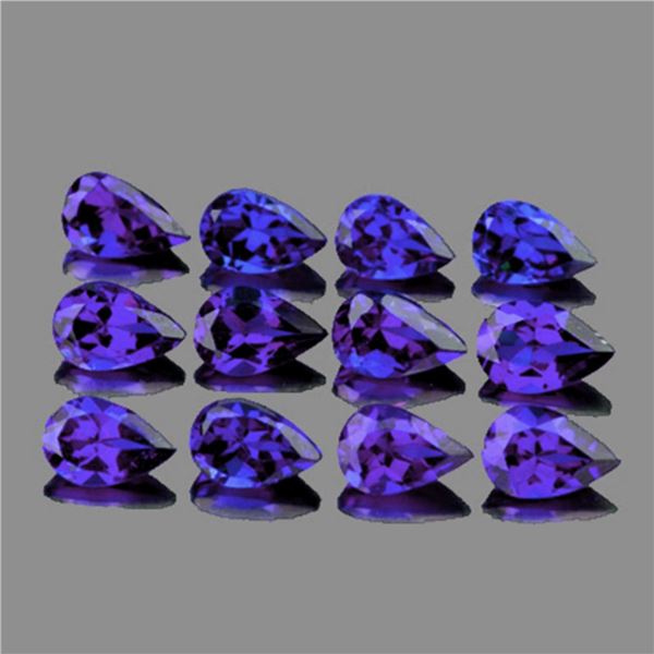 Natural Bluish Violet Iolite 12 Pcs {Flawless-VVS1}