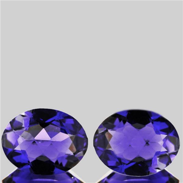 Natural  Bluish Violet Iolite Pair  [Flawless-VVS]