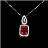 Image 1 : Natural Pigeon Blood Red Ruby Necklace