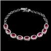 Image 1 : Natural Pigeon Blood Red Ruby Bracelet