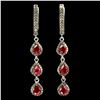 Image 1 : Natural Pigeon Blood Red Ruby Earrings