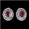 Image 1 : Natural Pigeon Blood Red Ruby Earrings