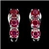 Image 1 : Natural Pigeon Blood Red Ruby Earrings