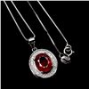 Image 1 : Natural Pigeon Blood Red Ruby Necklace