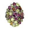 Image 1 : Natural Rhodolite Garnet Peridot Ring