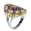 Image 2 : Natural Rhodolite Garnet Peridot Ring