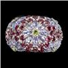 Image 1 : Natural Tanzanite Peridot Garnet Ring
