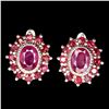 Image 1 : Natural Oval Red Ruby Earrings