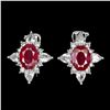 Image 1 : Natural Pigeon Blood Red Ruby Earrings