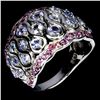 Image 2 : Natural  Tanzanite Rhodolite Garnet Ring