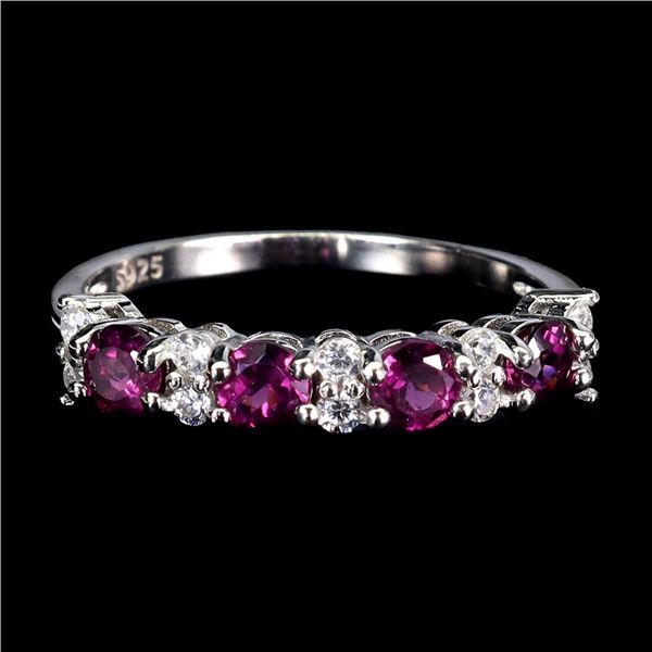 Natural Rhodolite Garnet Ring