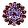 Image 1 : Natural Rhodolite Garnet Amethyst Ring