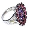 Image 3 : Natural Rhodolite Garnet Amethyst Ring