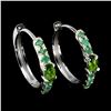 Image 1 : Natural Chrome Diopside & Colombian Emerald Earrings