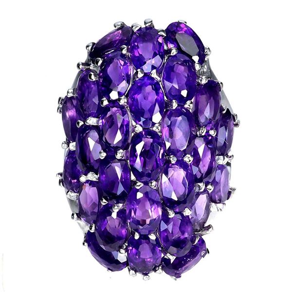 Natural Unheated Amethyst Ring