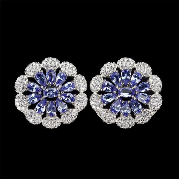 Natural Unheated Tanzanite Earrings