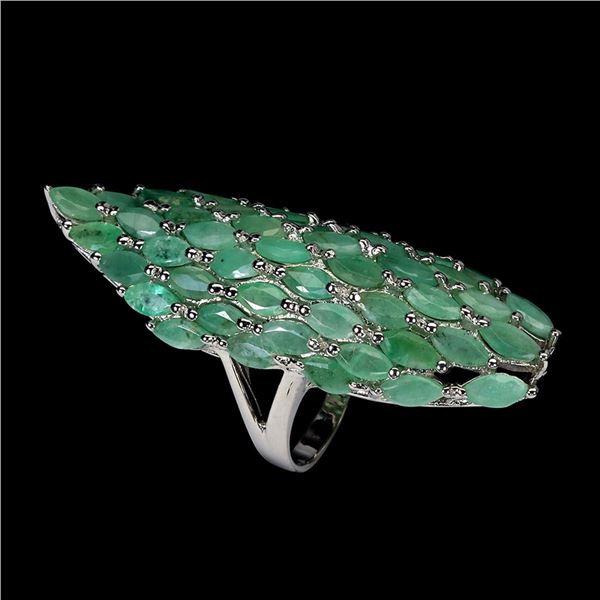 Natural Colombian Green Emerald Ring