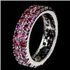 Image 1 : Natural Rhodolite Garnet Eternity Ring