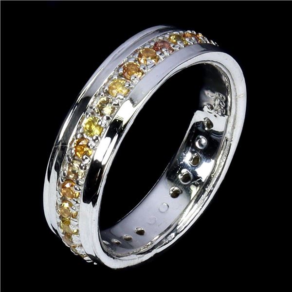 Natural Round Sapphire Eternity Ring