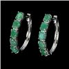 Image 1 : NaturalColombian Green Emerald Earrings