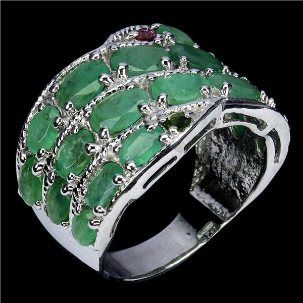 Natural Colombian  Emerald Ring