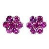 Image 1 : Natural Round Rhodolite Garnet Earrings