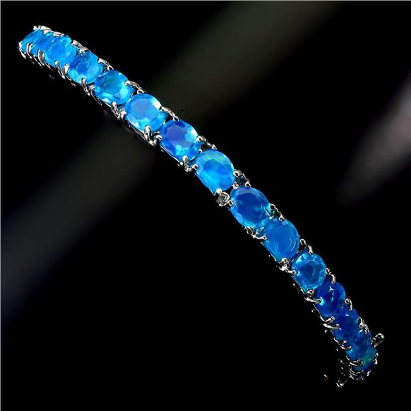 Natural Blue Opal Bangle