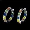 Image 1 : Natural Multi Color Sapphire Earrings